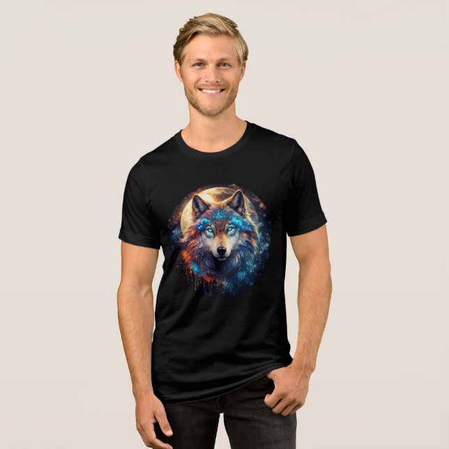 Celestial Wolf with Sacred Geometry (Frente Completa)