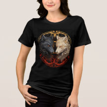 Celestial Wolves – Gold & Fire Spirit Design