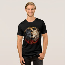 Celestial Wolves – Gold & Fire Spirit Design
