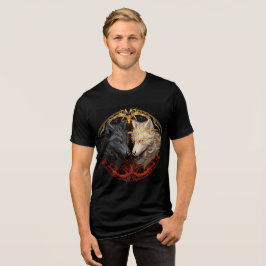 Celestial Wolves – Gold & Fire Spirit Design