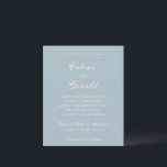 Celine Muted Blue Elegant Weding Invitation<br><div class="desc">Convites clássicos de casamento,  com design simples e eterno,  com roteiro elegante e fontes serif tradicionais.</div>