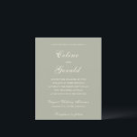 Celine Muted Green Elegant Weditation Convite<br><div class="desc">Convites clássicos de casamento,  com design simples e eterno,  com roteiro elegante e fontes serif tradicionais.</div>