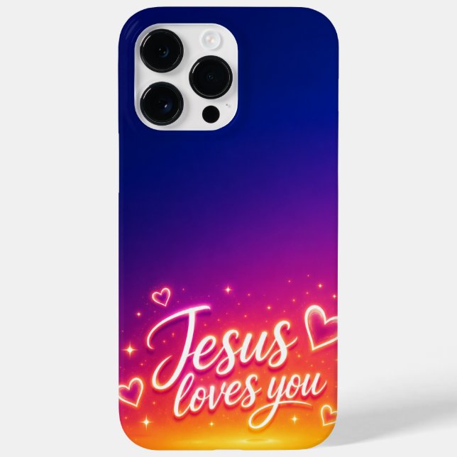 Cell Phone Case Jesus Loves You (Verso)