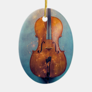Cello com Enfeites de natal de luzes
