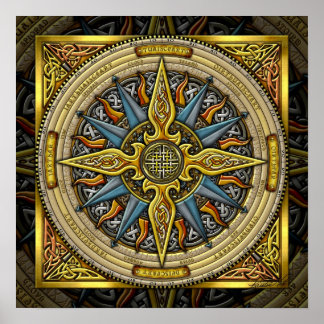Celtic Compass FIne Art Poster