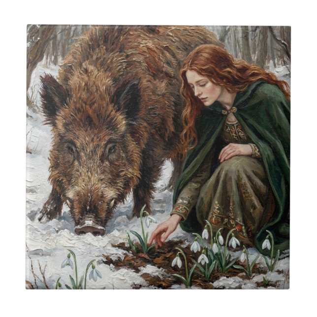 Celtic Goddess & Wild Boar (Frente)