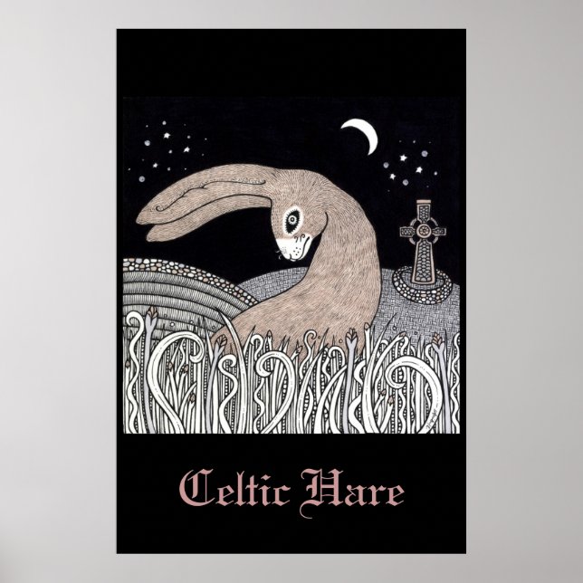 Celtic Hare Fine Art Poster (Frente)