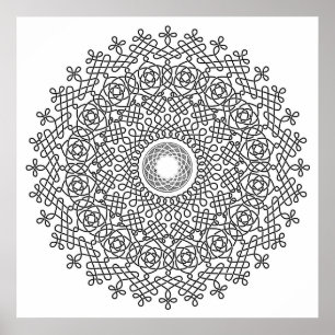 Celtic Knot Mandala 1 Poster