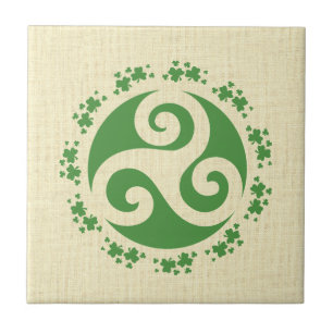 Celtic Triskelion & Shamrocks