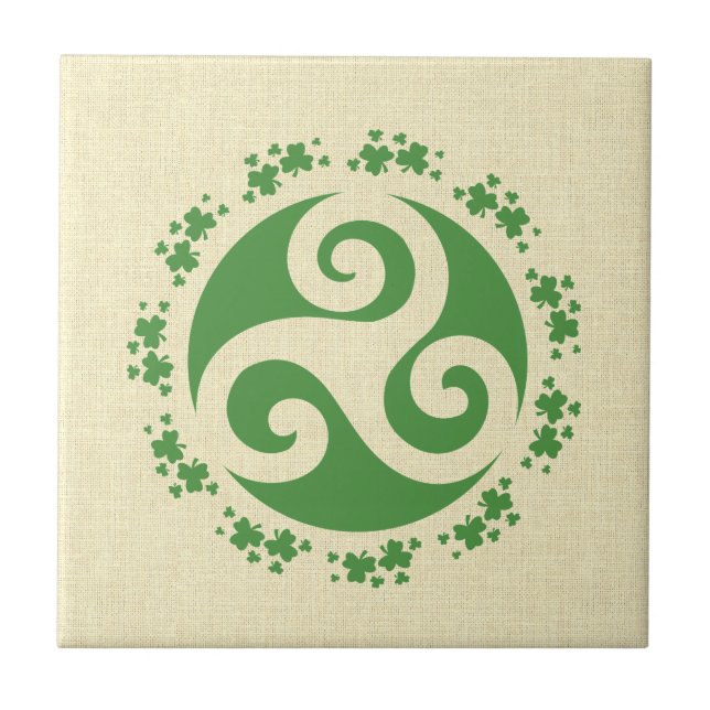 Celtic Triskelion & Shamrocks (Frente)