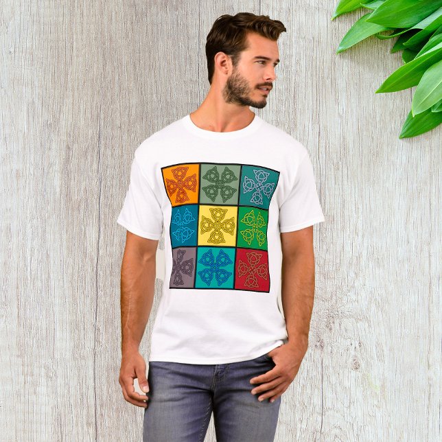 Céltica Atravessa Camisa T Colorida (Criador carregado)