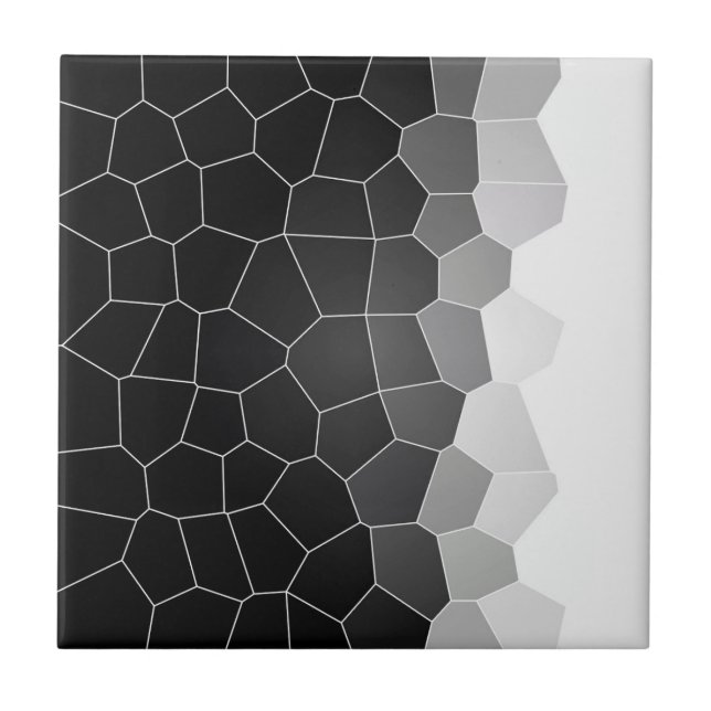 Células brancas de carvão Abstrato de arte minimal (Frente)