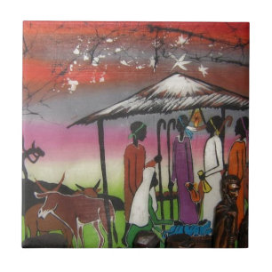 Cena africana da natividade do Natal
