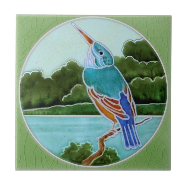 Cena com Kingfisher c1900 T+R Boote Antique Repro (Frente)