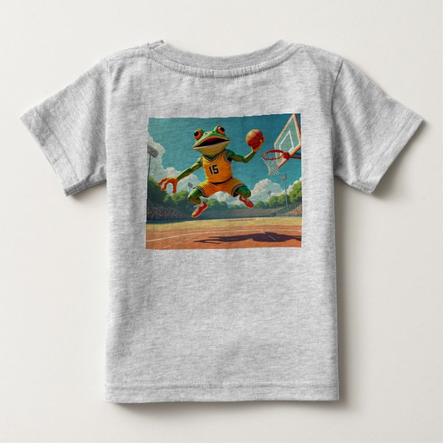 Cena completa do Basketball Frog com camisa cinza  (Verso)