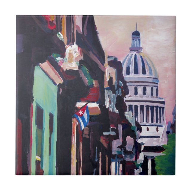 Cena cubana da rua do Oldtimer em Havana Cuba (Frente)