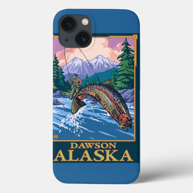 Cena da pesca com mosca - Dawson, Alaska (Verso)