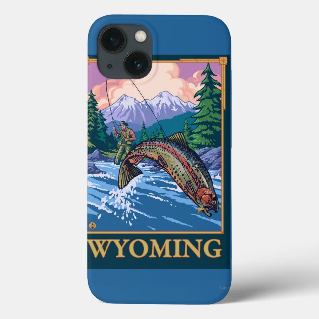 Cena da pesca com mosca - Wyoming (Verso)