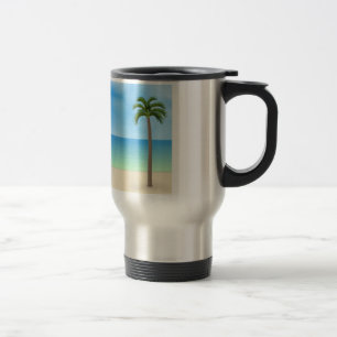 Cena da praia do dia: Caneca de viagem