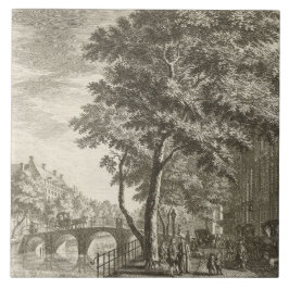 Cena da Rua Amsterdã do Azulejo Delft