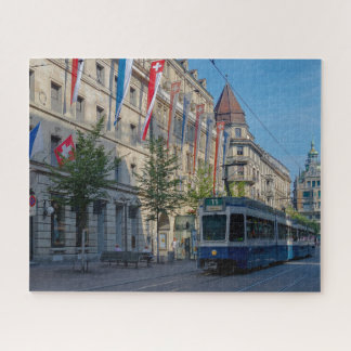 Cena da Rua Zurique com Quebra-cabeça Tram Jigsera