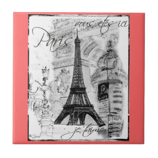 Cena da Torre Eiffel em Paris, Black & White