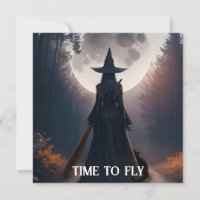 Cena de Bruxa de Outono com Carta de Gato Preto e 