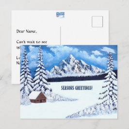 Cena de cartão postal de inverno maravilhoso