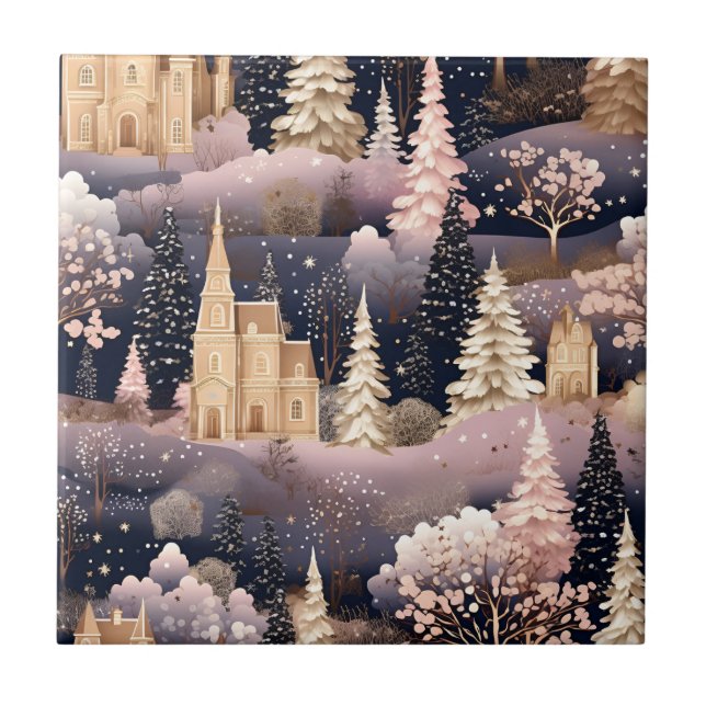 Cena de Castelo de Fantasia de Veado de Inverno Ro (Frente)
