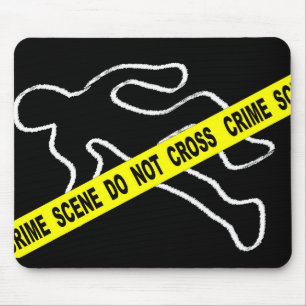 Cena de Crime Não Atravesse O Mouse Pad