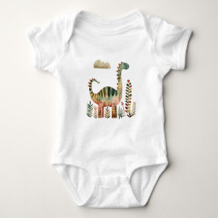 Cena de Dinossauro com Folhas – Camisa de Dinossau