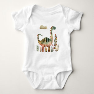 Cena de Dinossauro com Folhas – Camisa de Dinossau