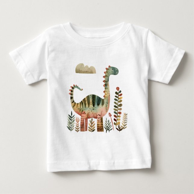 Cena de Dinossauro com Folhas – Camisa de Dinossau (Frente)