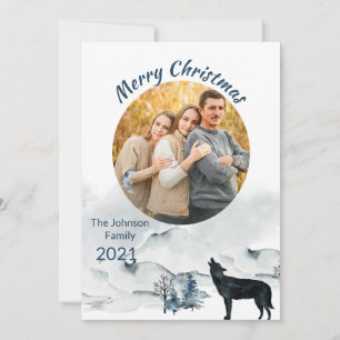 Cena de inverno com a Foto da Família Wolf Christ
