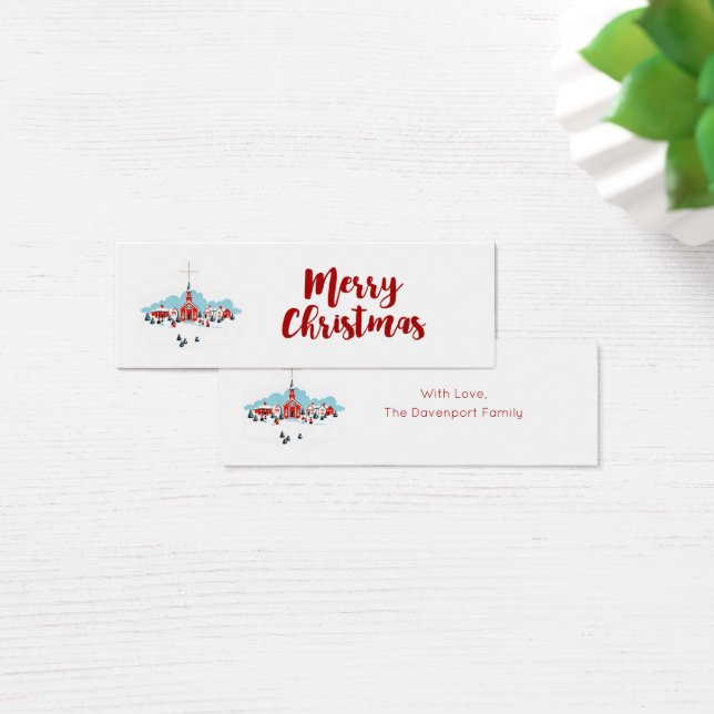 Cena de inverno com Igreja Vermelha e Estrela de N (Mesa)