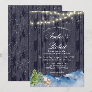 Cena de Inverno   Convites de Casamento Pintados à