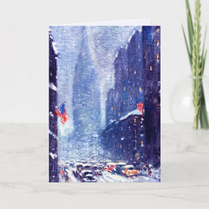 Cena de inverno de Manhattan. Cartões de Natal