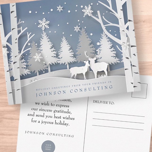 Cena de inverno Moderna | CARTÕES DE NATAL (Criador carregado)