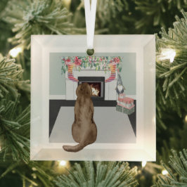 Cena de Lareira de Natal de Chocolate Labrador