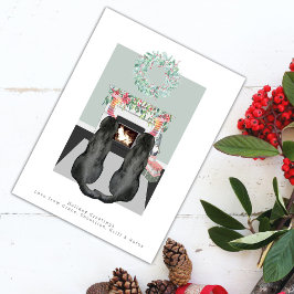 Cena de Lareira do Labrador Negro de Natal