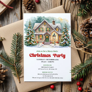 Cena de Natal Aconchegante Convite de Férias em Aq