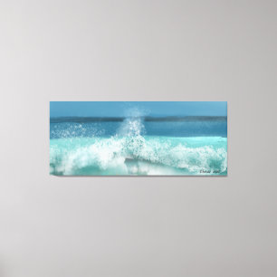 Cena de Ondas do Oceano Azul, Decoração de Praia d