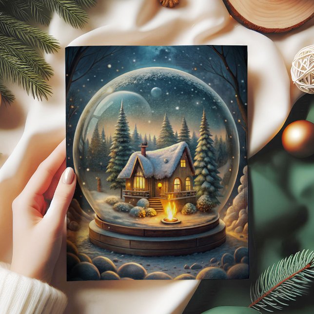 Cena de papel de seda de Natal elegante em forma d (Elegant Christmas tissue paper scene wreath)
