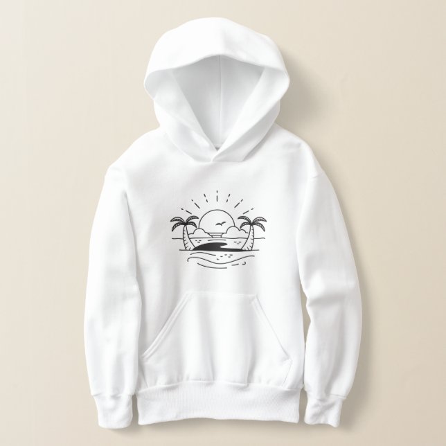 Cena de Praia Tropical Sunset - Hoodies Das Rapari (Postura )