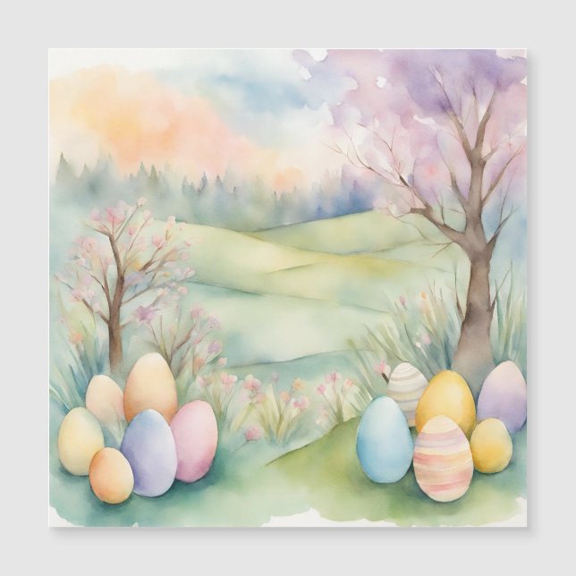 Cena de Primavera de Pastel de Aquarela (Frente)