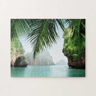 Cena de Quebra-cabeça Tropicais Complexo de Fotogr