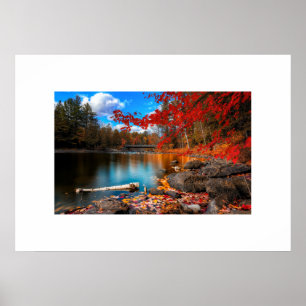 Cena de queda de poster outono