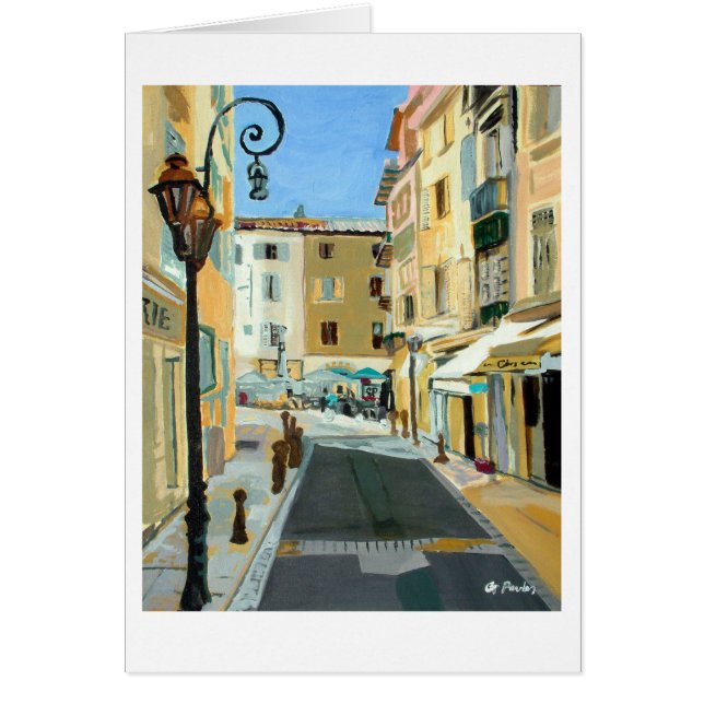 Cena de Rua de Antibes Cartão Impresso (Frente)