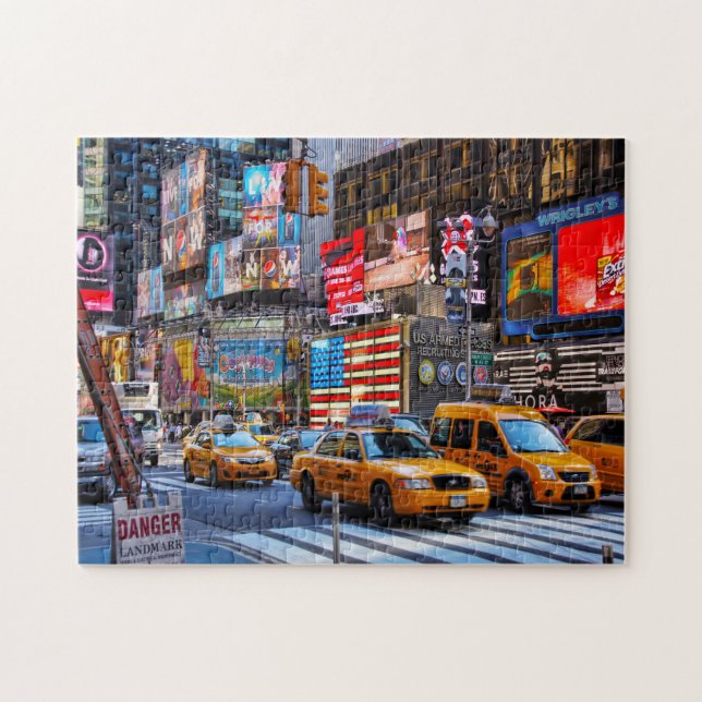 Cena de Rua de Nova York. Quebra-cabeça (Horizontal)