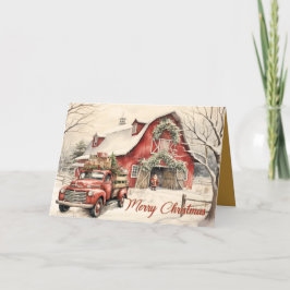 Cena de Vintage: Papais noeis com Cartão de Natal